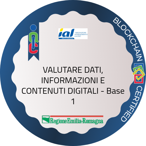 VALUTARE DATI, INFORMAZIONI E CONTENUTI DIGITALI - Base 1